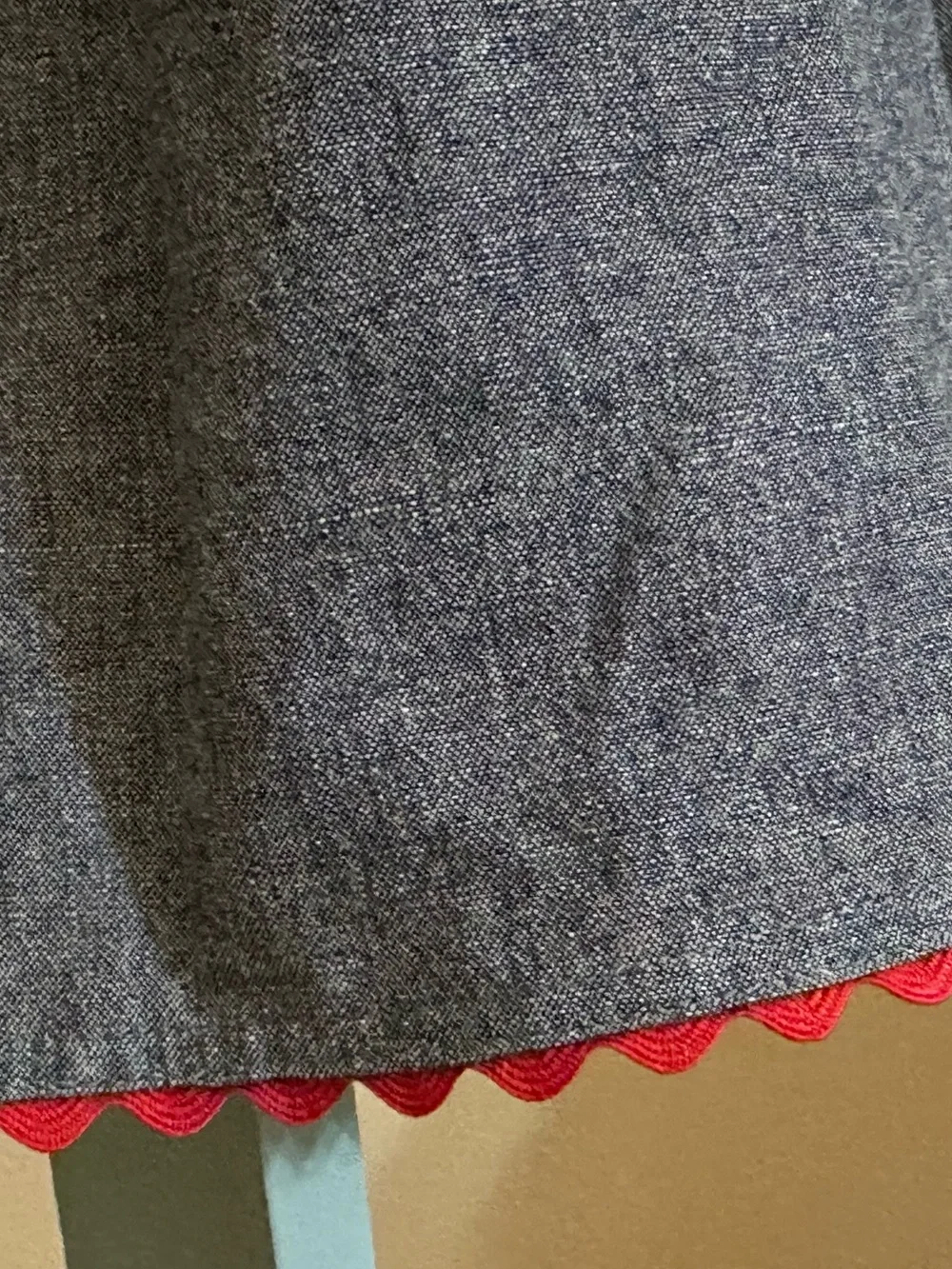 Girls Sz 7 RED THREAD STITCHES Denim Back to School Boutique Dress Ruffle Straps